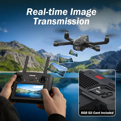 Miniatura 7 de Drones sin escobillas K600GPS con cámara EIS para adultos principiantes y niños, dron con pantalla de 4.5 pulgadas en el controlador, FPV Drone