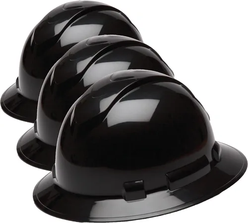 Miniatura 9 de Pyramex Ridgeline - Casco duro de ala completa con trinquete de 4 puntos, patrón de grafito negro mate
