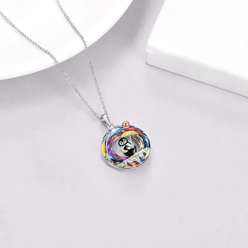 Miniatura 5 de YAFEINI Pandavacabúhopolillagatodelfínpingüinofénixunicornio collar de plata esterlina amante de los animales regalo para mujeres joyería