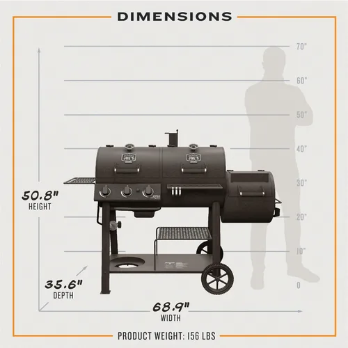 Miniatura 8 de Oklahoma Joe's Canyon Combo DLX 24203005 - Ahumador y parrilla a gas propano