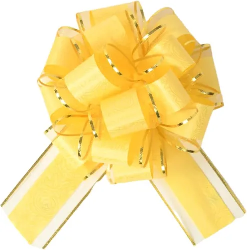 Miniatura 9 de HSXJJ 6 Piezas de Lazos de Tirar Blancos para Envolver Regalos, Lazos de Cinta de Boda de 6 Pulgadas para Paquetes de Regalos, Cestas de Regalo