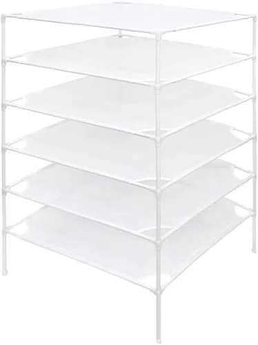 Miniatura 8 de Growsun Rejilla de secado de suéter de 6 capas apilable, malla de tela seca, verde (conector actualizado)
