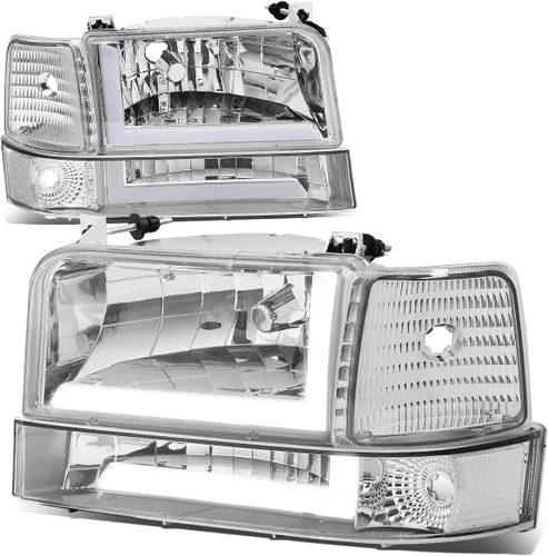 Miniatura 9 de Auto Dynasty Juego de Faros LED DRL 3D y Lámpara de Parachoques Compatible con Ford F-150 F-250 F-350 Bronco 1992-1996, Lado del Conductor