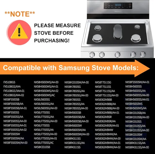 Miniatura 6 de Cowbright Funda para estufa, protectores superiores de estufa Samsung Gas Range Reutilizables Cubiertas para quemadores de gas para estufas de gas