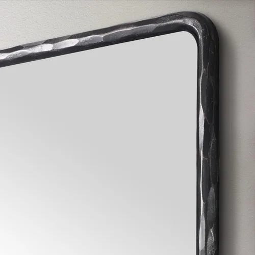 Miniatura 4 de ANDY STAR Espejos de Baño Negros Forjados a Mano para Pared, 22 x 30 Pulgadas Marco de Metal de Acero Sólido Vintage Espejo de Tocador de Baño