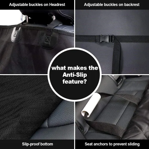 Miniatura 8 de AsFrost Funda de asiento para perros, camiones, SUV, gruesa 600D, resistente al agua y al desgaste, duradera, antideslizante, convertible