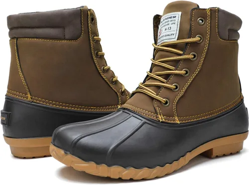 Miniatura 8 de ALEADER Botas estilo pato, para hombre Carcasa impermeable Botas de nieve con forro de piel
