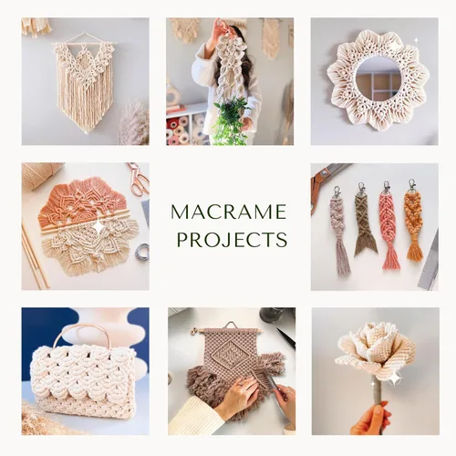 Miniatura 8 de BOCHIKNOT Cordón de macramé de 3 mm x 302 m - Cordón de macramé de hebra única para colgantes de pared, perchas de plantas - Cordón de macramé de 3