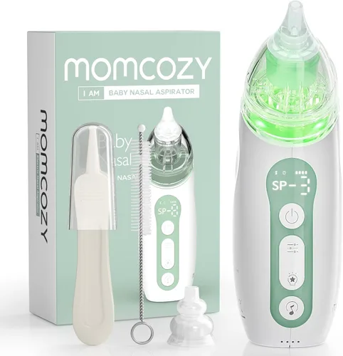 Momcozy Aspirador Nasal para Bebé, Aspirador Nasal Eléctrico de 3 Niveles de Succión para Bebé, Recién Nacido y Niño Pequeño, Aspirador Nasal