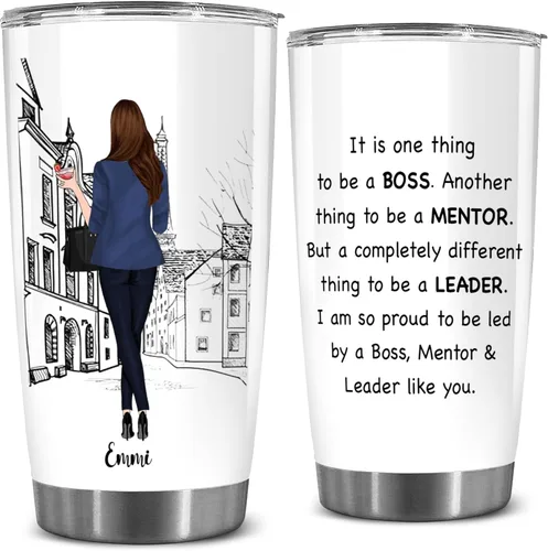 Miniatura 14 de BECHUSKY Regalos Personalizados para Contadores para Jefes, Mujeres y Hombres - Taza Termo Personalizada con Nombre de Hoja de Cálculo - Regalos