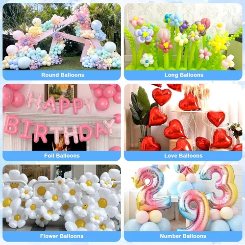 Miniatura 5 de Balloon Pump Electric Air Pump for Long Balloon Inflator Blower Machine for Birthday Party Celebration Balloons Decorations for Twisty Animal