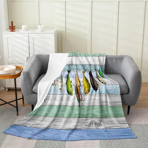 Miniatura 15 de Erosebridal American Flag Blanket 40x50 Army Green Camo Flannel Blanket for Bed Sofa Crib Bear Claw Hunting Theme Bedroom Decor Camoflage Camping