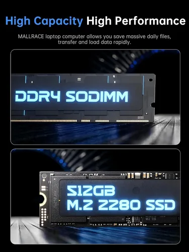 Miniatura 6 de MALLRACE Laptop,18.5 Inch Laptops Computer with 7000 mAh Battery,AMD Ryzen 4300U (up to 3.7GHz),16GB DDR4 RAM 512GB SSD,AMD Radeon