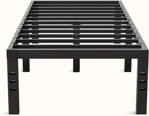Miniatura 8 de Novilla - Base de cama individual, plataforma de metal de 14 pulgadas con espacio de almacenamiento debajo de la cama, soporte de listones de acero