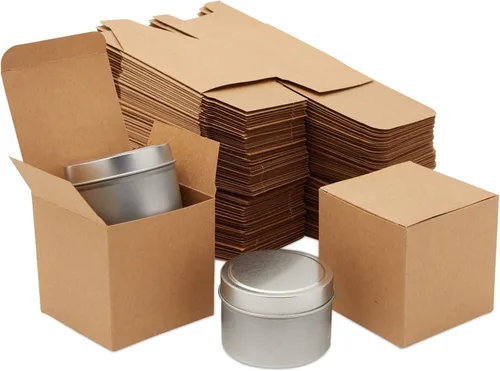 Juvale Caja de Propuesta para Dama de Honor - Paquete de 100, Marrón, 3 x 3 x 3 Pulgadas - Mini Cajas de Regalo con Tapa para Galletas y Caramelos