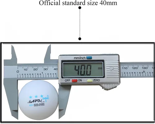 Miniatura 3 de MAPOL Pelota de tenis de mesa de práctica avanzada de 60/22 unidades, 3 estrellas, 40+