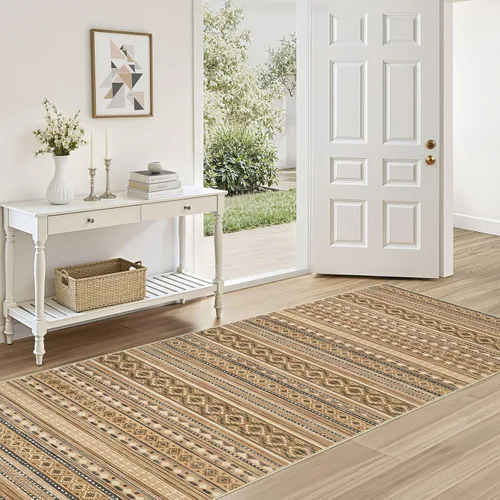 Miniatura 91 de Alfombra grande para sala de estar de 5 x 7: Alfombras marroquíes bohemias, suaves, lavables a máquina, para dormitorio, debajo de la mesa