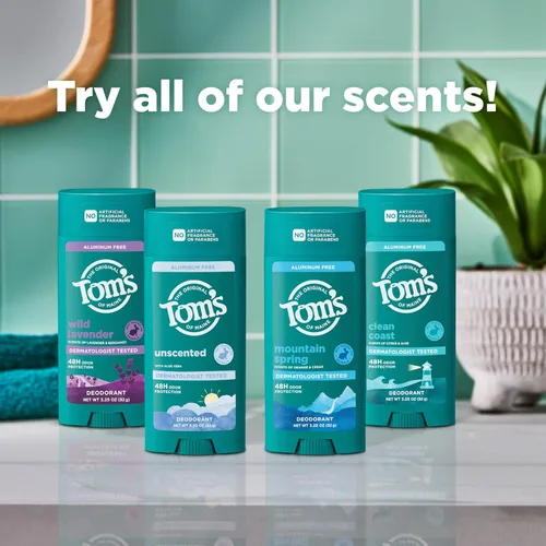 Miniatura 8 de Tom's of Maine North Woods - Desodorante natural para hombres y mujeres, sin aluminio, sin fragancias, tintes ni conservantes artificiales, sin