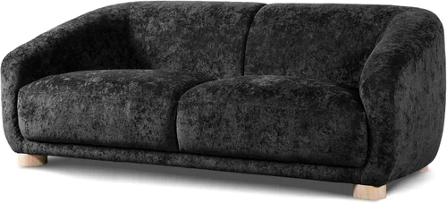Miniatura 12 de Furniture of America Amara Modern - Juego de sofá tapizado de felpilla de 3 piezas con reposabrazos inclinados, sillón de madera, sofá biplaza