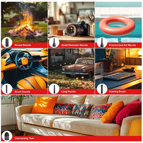 Miniatura 6 de Shop-Vac Aspiradora de coche y plumero 2 en 1, aspiradora inalámbrica portátil de soplado/succión de 14000 Pa, mini soplador, portátil y ligero
