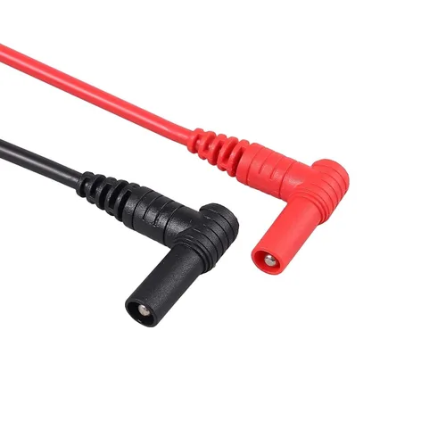 Miniatura 8 de 1 par de cable de prueba conector banana a pinzas cocodrilo, 100cm/3.28ft, corriente nominal de 15A, voltaje máximo de 1000V, cable de prueba