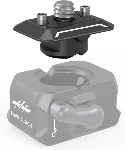 Miniatura 10 de SMALLRIG Placa de liberación rápida HawkLock Mini Adaptador de montaje de cámara de liberación rápida con tornillo de 1/4 pulgadas, para abrazadera