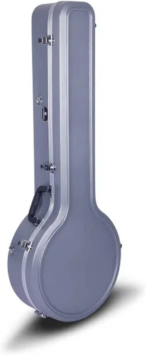 Miniatura 10 de Crossrock Estuche de banjo moldeado de ABS para resonador y tenor de 5 cuerdas Estilo de mochila, pestillo de bloqueo, interior de felpa – Negro