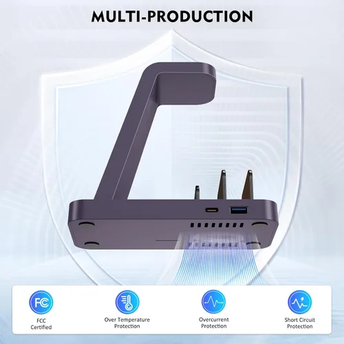 Miniatura 5 de Cargador inalámbrico para iPhone - Estación de carga 5 en 1 para múltiples dispositivos Apple: Soporte de carga rápida inalámbrica para iPhone 17