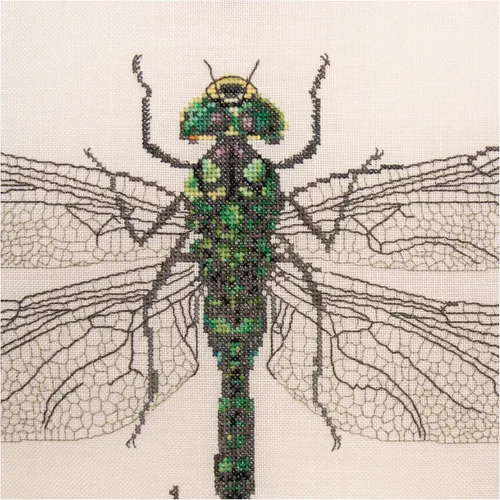 Miniatura 2 de Thea Gouverneur - Kit de punto de cruz contado - La historia de los insectos - Aida - 14 unidades - Kit de bordado para adultos - Hilos de bordado
