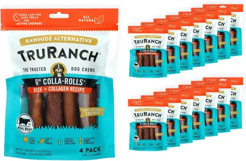 Miniatura 14 de TRURANCH Rollos de colágeno – Rollos de colágeno de 6 pulgadas para perros – Apoyo saludable para las articulaciones de larga duración – Alternativa