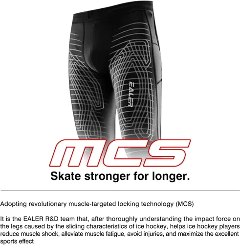 Miniatura 8 de EALER Pantalones de hockey de compresión resistentes a los cortes, con protección central Bio-Flex Cup - Hockey Jock para hombres y niños