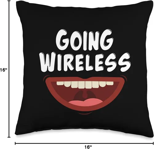 Miniatura 4 de Dental Braces Off Gifts For Girls, Boys and Adults Going Wireless - Almohada de regalo dental, 16.0 x 16.0 in, multicolor