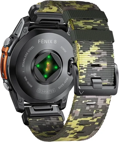 Miniatura 19 de Compatible con Garmin Fenix 6 Correa de reloj para Fenix 8 47mm/8 Pro 47mm/Fenix 7/Fenix 6 Pro/5/5 plus, 22 mm Quickfit Nylon Sport Correa de reloj