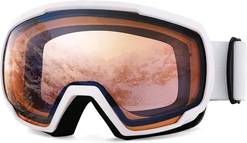 Miniatura 12 de FEISEDY Ski Goggles, OTG Snow Sport Goggles for Adult Youth, Anti-Fog UV400 Protection Bendable Dual-Lenses B2961