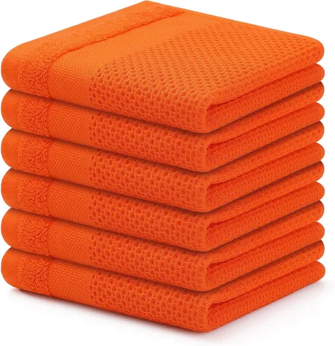 Miniatura 64 de Homaxy Paños de cocina 100% algodón, paquete de 8 – 12 x 12 pulgadas, tejido de gofre, muy suaves y absorbentes, paños de cocina de secado rápido