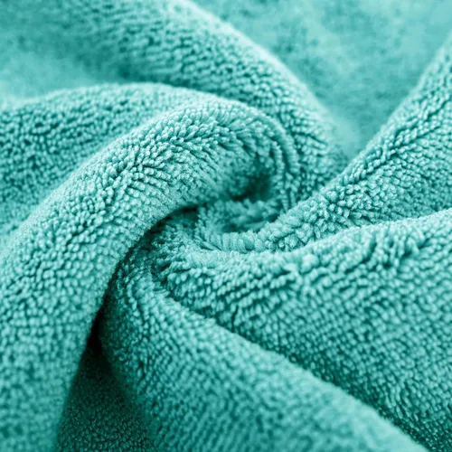 Miniatura 6 de POLYTE Oversize, 60 x 30 in., Juego de toallas de baño de microfibra de secado rápido, sin pelusas, 6 piezas (Aqua)
