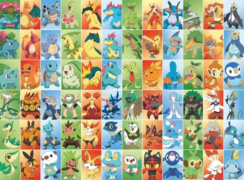 Buffalo Games - Pokémon - Cuadrados de los primeros socios - Rompecabezas de 1000 piezas para adultos, rompecabezas desafiante perfecto para noches