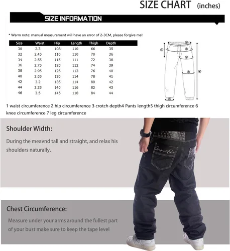 Miniatura 6 de Y2K Jeans - Pantalones de mezclilla para hombre, estilo hip hop, estilo vintage, bordados, estilo gótico, recto, holgados, pierna ancha