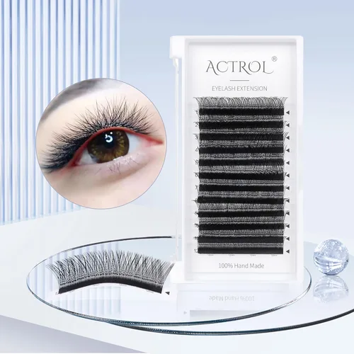 Miniatura 6 de YY - Extensión de pestañas de grado profesional, color negro, 0.002 in, rizo C, 0.315 in, volumen individual, YY, extensiones de pestañas suaves
