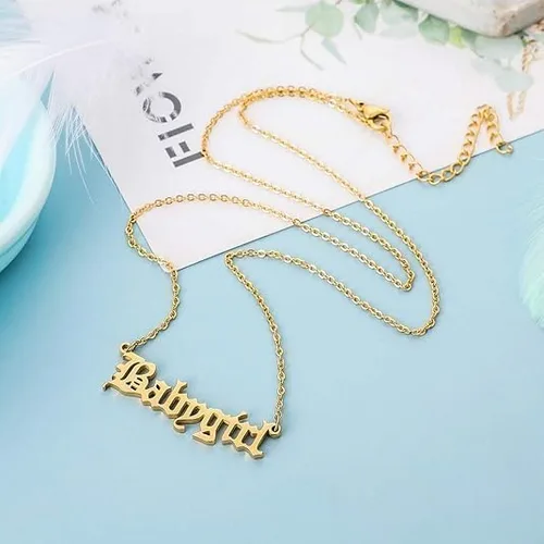 Miniatura 6 de Aretes de aro de bambú para mujer, de acero inoxidable, estilo de letra inglesa, estilo de los años 8090, accesorio para disfraz, conjunto de joyas