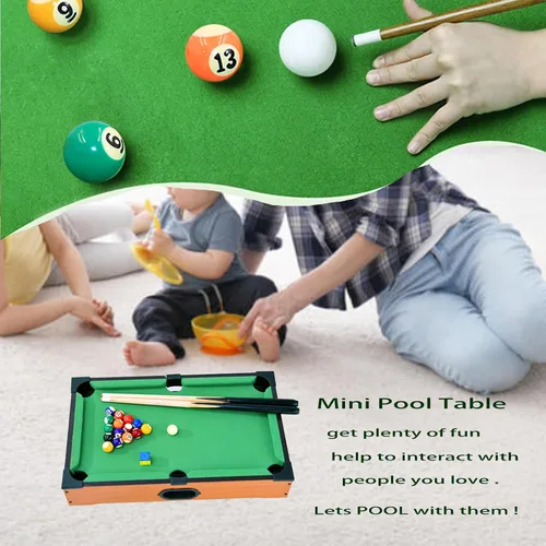 Miniatura 7 de Mini mesa de billar para niños, mesa de juego de billar pequeña, mesa de billar de sobremesa, juguete de mesa de billar para gato, regalo