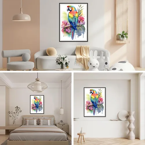 Miniatura 3 de SENQAO Kits de pintura de diamantes para adultos principiantes, taladro redondo completo, gema pájaros, flores, kit de arte de diamante, pintura