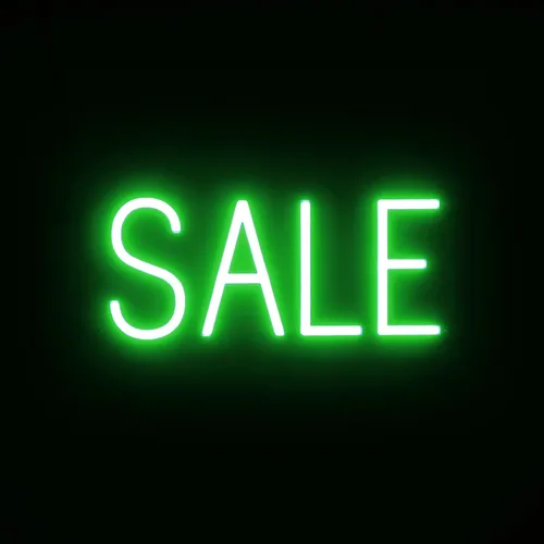 Miniatura 37 de SpellBrite Letrero de venta para empresas Señales relacionadas con la venta con aspecto de neón, luces LED blancas 16.3 x 6.3 pulgadas Blanco