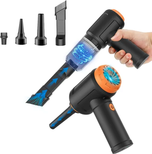 Meudeen Air Duster - Aspirador de computadora - para limpieza de teclado - Aire enlatado inalámbrico - Potente - Eficiencia energética (Air-01)
