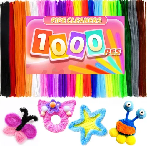 Miniatura 8 de Praisebank Limpiapipas marrones para manualidades, 200 piezas, tallos de felpilla para proyectos de bricolaje, suministros de arte y manualidades