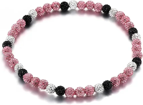 Miniatura 32 de SKQIR Collar de Cuentas de Béisbol para Hombres Bling Accesorios de Goteo de Béisbol con Diamantes de Imitación Brillantes para Hombres Colección