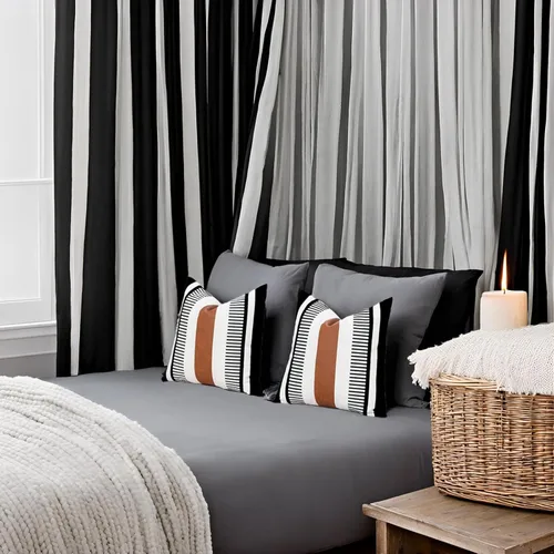 Miniatura 8 de Juego de 2 fundas de almohada bohemias a rayas de 16 x 16 pulgadas, fundas de almohada de cuero modernas para sofá, cama, decoración de granja
