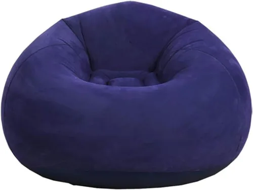 Beanless Bag - Silla inflable para exteriores, sofá perezoso, sin relleno, lavable, plegable, para organizar juguetes de peluche o espuma Azul