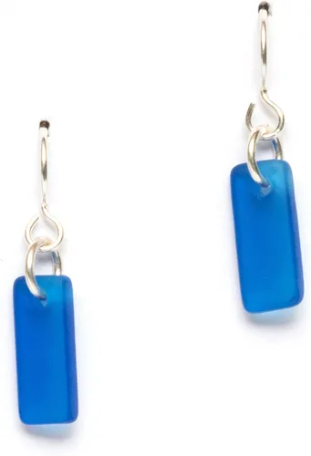 Miniatura 8 de Pendientes de cristal de mar Murmur - Pendientes de cristal de playa de alambre francés de ley para mujer de EcoSeaCo, utilizando