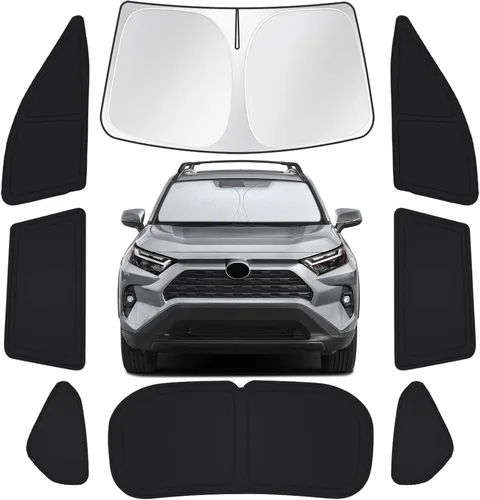 Miniatura 14 de para Toyota 4Runner 2010-2024, juego de 8 protectores solares para ventanas de coche, privacidad para parabrisas delantero, laterales y traseros